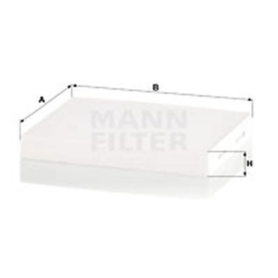 FILTR, VENTILACIÓN PRZESTRZENI PASAZERSKIEJ MANN-FILTER CU 24 024  