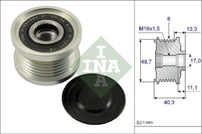 SANKABA GENERATORIAUS INA 535 0093 10 