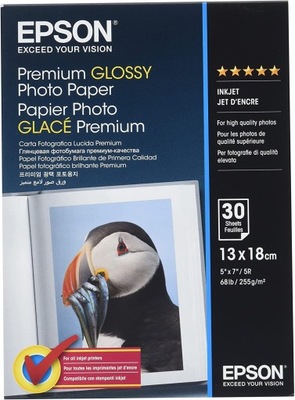 Papier Epson Premium Glossy Photo 13x18 30szt 255g