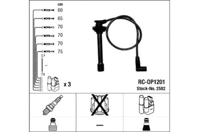 Набор трубопровод зажигания ngk 2582 фото №1