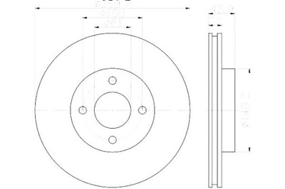 ДИСКИ ТОРМОЗНЫЕ ТОРМОЗНЫЕ HELLA PAGID 402061HA0A 18211 2401