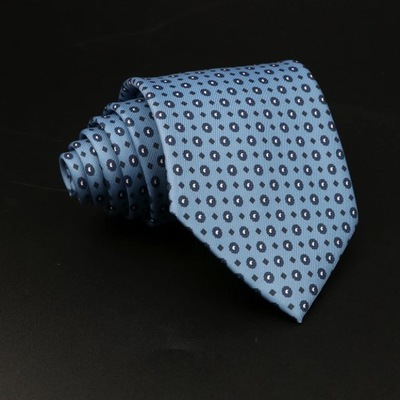 krawat Męski miękki 8.5cm w kratę niebieskie zi