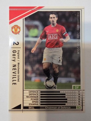 2008-09 Panini WCCF Gary Neville Manchester United/A