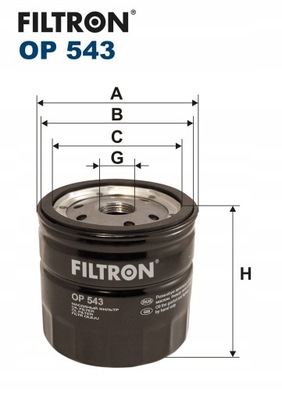 Filtron фильтр масла op543/2 do ford focus transit фото №1