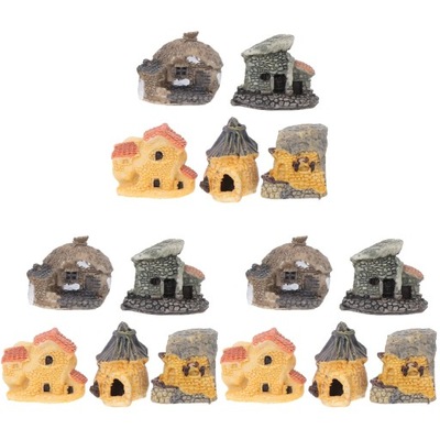 Mini wioski domy żywiczne figurki wróżek Bonsai