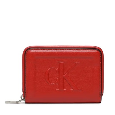 CALVIN KLEIN WALLET - PORTFEL CZERWONY DAMSKI