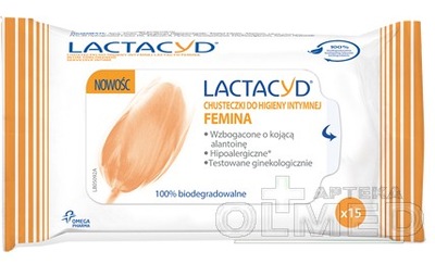 Chusteczki do higieny intymnej LACTACYD FEMINA