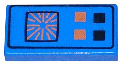 Lego tile 1x2 space 3069p25 Computer Pattern blue