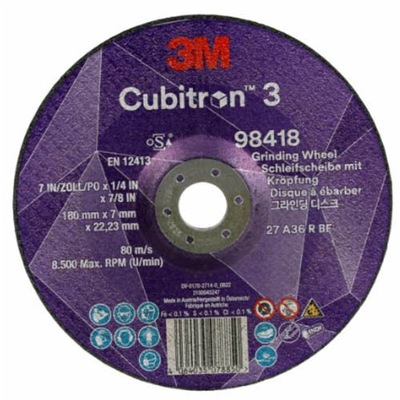 3M Cubitron 3 Tarcza do szlifowania 98418 P36+ T27 180mm x 7mm x 22,23mm