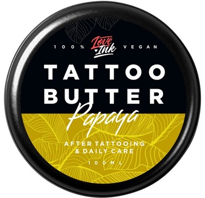 LoveInk Krem Masło do tatuażu Tattoo Butter Papaya