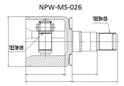 AXLE SWIVEL INTERIOR MITSUBISHI PAJERO 91-04 LEFT  