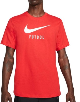 Koszulka The Nike Tee Swoosh Futbol czerwona DH3890658 M