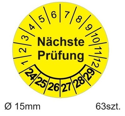 Etykiety inspekcyjne / Naklejki przeglądów Deutsch