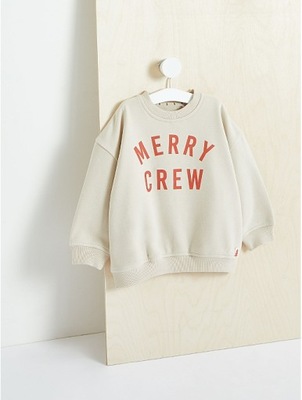 Bluza świąteczna beżowa MERRY CREW George 80-86