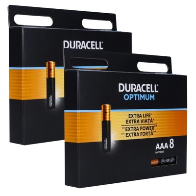 DURACELL OPTIMUM BATERIE ALKALICZNE PALUSZKI DURALOCK LR3 R3 V:1,5 AAA x16