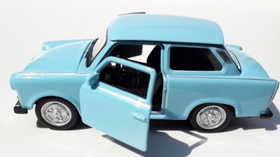 Trabant 601 Błękitny Metalowy Model WELLY 1:34