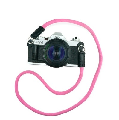 Pasek do aparatu bawełna różowy foto fotograficzny