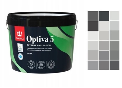 TIKKURILA Optiva Matt 5 Odcienie Szarości 0,45l