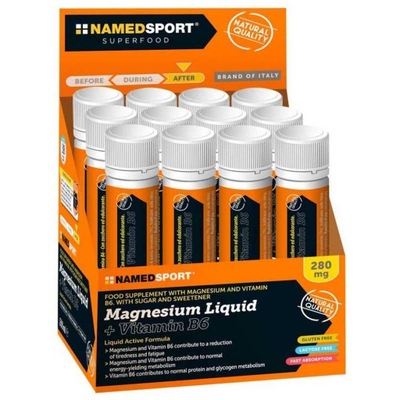 Witaminy Magnesium Liquid NAMEDSPORT shot 20x25ml