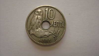 Moneta Grecja - 10 Lepta 1912 - SOWA