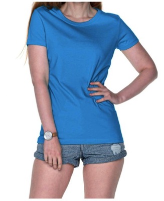 Koszulka damska t-shirt niebieska XS