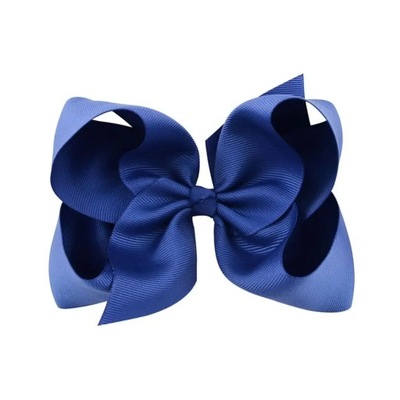 6 Inch Big Grosgrain Ribbon Solid Hair Bows W