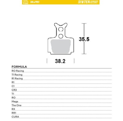 MOTO-MASTER BIKE PRO КОЛОДКИ ВЕЛОСИПЕДІВ FORMULA CURA, RO RACING, T1 RACING, R1 