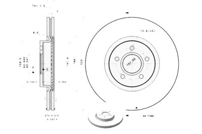 Brembo тормозные диски тормозные 2szt. volvo c70 ii s40 ii фото №1