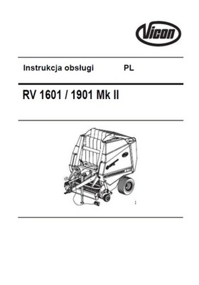 VICON RV 1601, 1901 MK II - MANUAL PL (2006)  