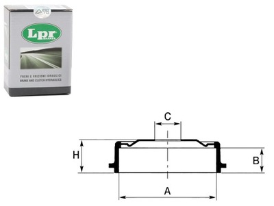 Lpr гальмівні барабани гальмівні vw transporter ii transporter фото №1