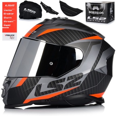 CASCO PARA MOTOCICLETA LS2 FF800 STORM II RACER + PINLOCK + TAPAOBJETIVO + 2XSZYBA  