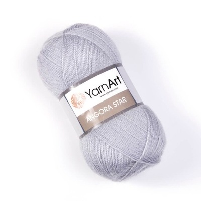 Włóczka z wełną Angora Star Yarn Art popiel