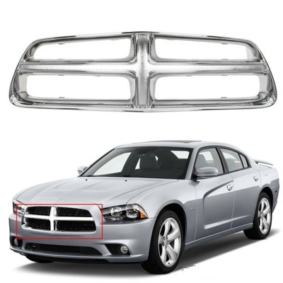 Решітка радіатора передній хром dodge charger 11-14 фото №1