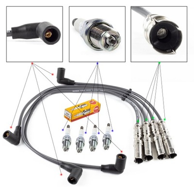 Дроти + свічки запалювання seat alhambra 2.0 i 96-10 фото №1