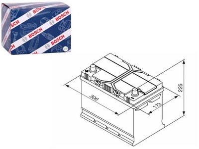 АККУМУЛЯТОР BOSCH 12V 95AH 830A S4 L + 1 306X173X225 B01 ПУСКОВОЙ