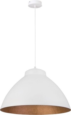 Lampa wisząca Mila L 1x60W E27 biało-miedziana