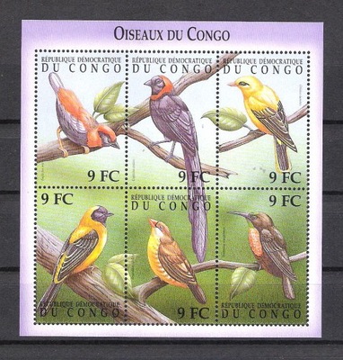 DU CONGO MNH NATURE BIRDS FAUNA