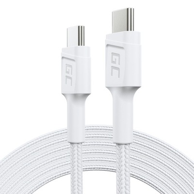 Biały Kabel USB-C - USB-C 2m Power Delivery 60W