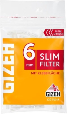 GIZEH PAPIER SLIM FILTER 6MM (120 SZTUK)