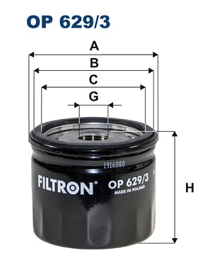 FILTRO ACEITES FILTRON OP 629/3 OP6293  