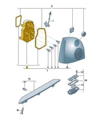 Вкладыш цоколь лампы vw polo 9n правая aso фото №1