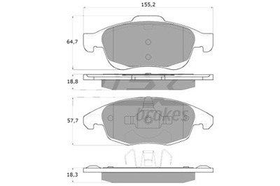 TOMEX BRAKES КОЛОДКИ ТОРМОЗНЫЕ CITROEN C4 PICASSO 06-