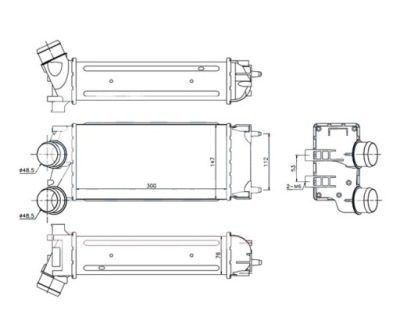 Интеркулер peugeot 5008 10.09- 0384n9 фото №1