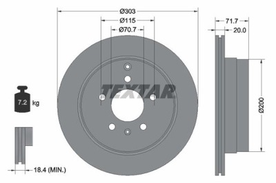 TEXTAR 92165503 DISC BRAKE  