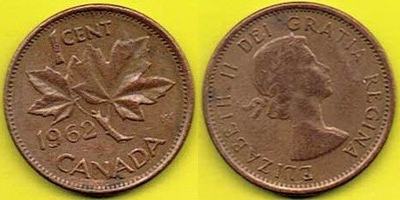 KANADA 1 CENT 1962 r.