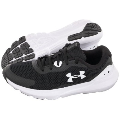 Buty Damskie do Biegania Under Armour Bgs Surge 3 Blk/Wht Czarne