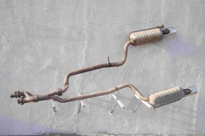 Выхлоп гаситель конечный левая правая  хром mercedes cl w215 фото №1