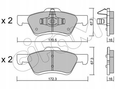 ZAPATAS DE FRENADO FORD MAVERICK 01-07  