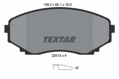 TEXTAR 2351501 ZAPATAS DE FRENADO  