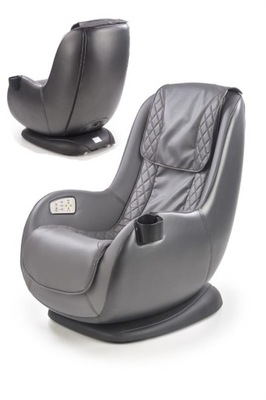 Fotel wypoczynkowy z funkcją masażu Szary USB